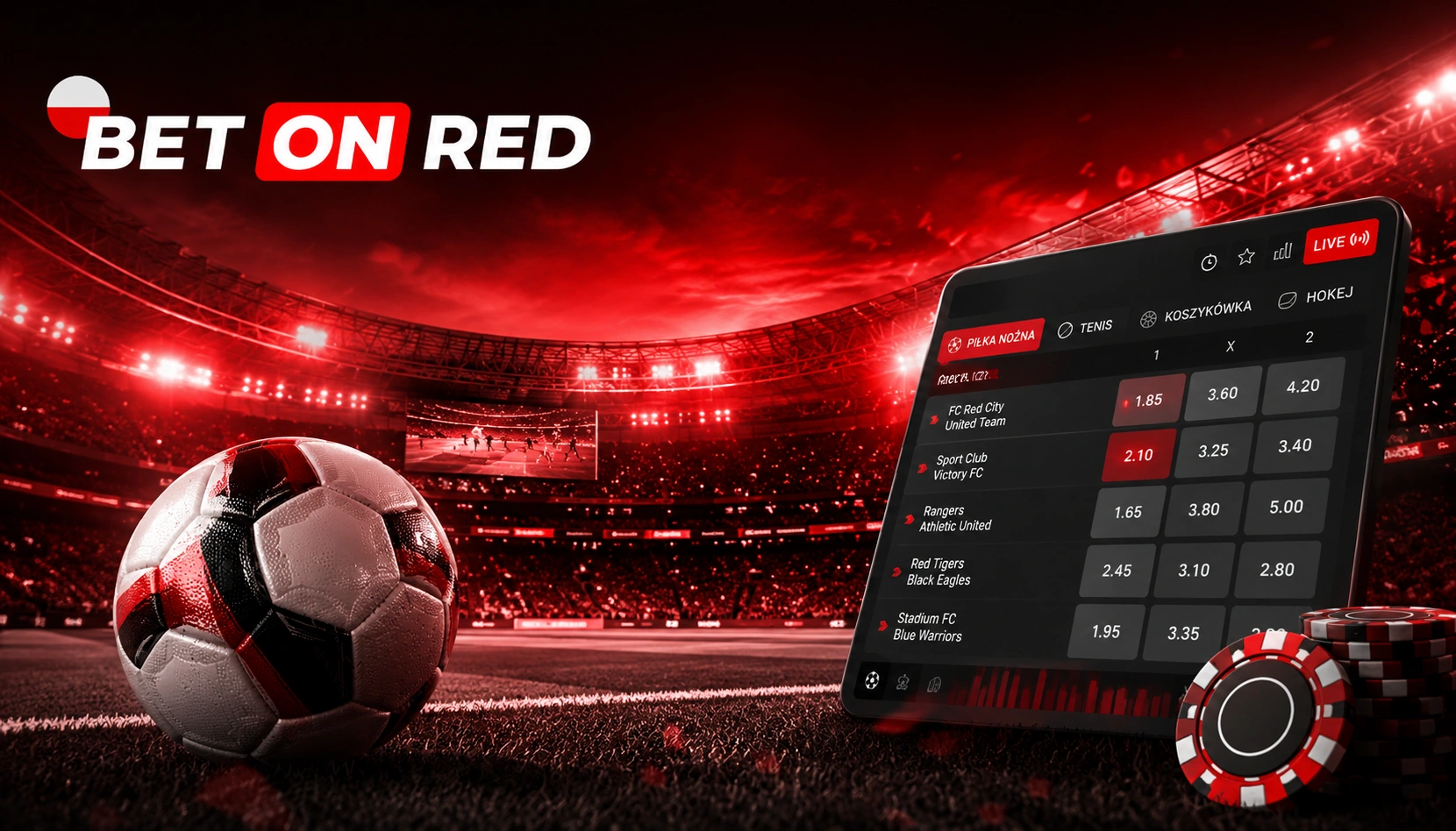 BetOnRed Bukmacher Zakłady Sportowe Linia Live i Kupon PL 2026